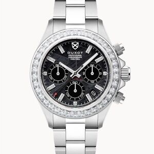 NWT Duxot Accelero Black Meteorite Chronograph Watch